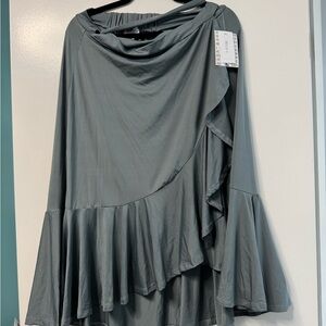 Elegant Gray/Green Women's Skirt